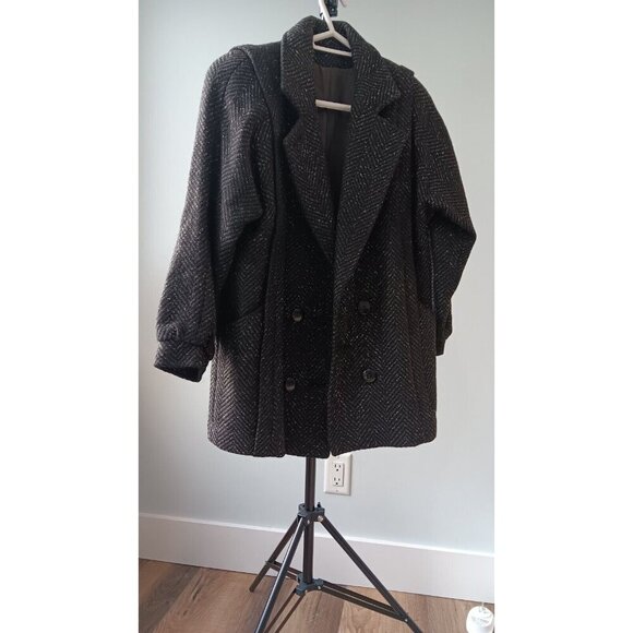 Vintage Wool Coat 5/6 Women Collection Elegante Thunder Bay Made In Romania Gray - Picture 2 of 15